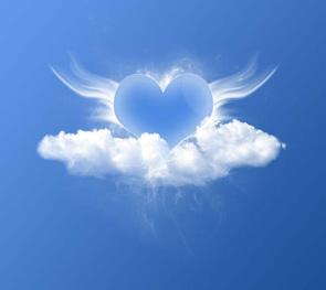 Coeur ailes nuage